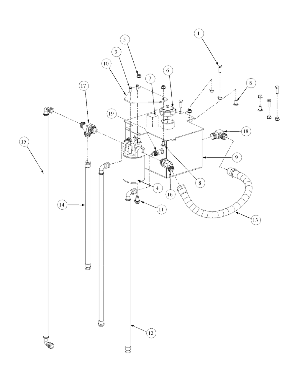 Hydro Pump Assembly Diagram and Parts List for M50-KHS 53AB5BBP750-23HP-OHV Cub Cadet Lawn Tractor